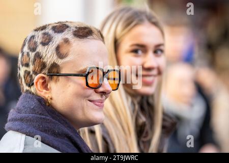 Haar mit Leopardenmuster Stockfoto