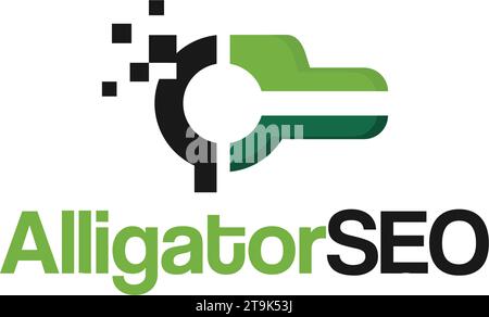Modernes Alligator Seo abstraktes, farbenfrohes Logo Stock Vektor