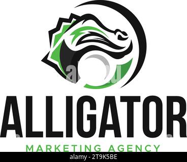 Modernes Design mit ALLIGATOR MARKETING AGENCY Logo Stock Vektor