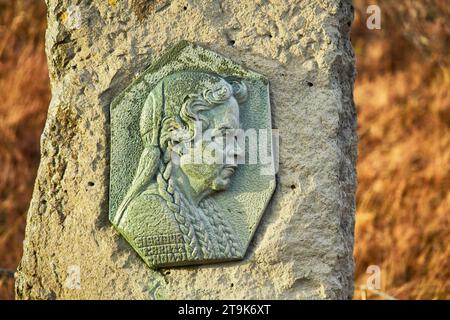 Gullfoss Wasserfall Heldin Umweltaktivist Sigridur Tomasdottir Memorial Stockfoto