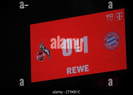 KÖLN - 24. NOVEMBER 2023: Das Fußballspiel der 1. Bundesliga. FC Köln gegen FC Bayern München. Im Rhein Energie Stadion Stockfoto