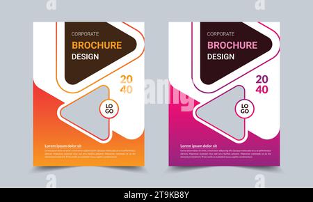 Bucheinbände, Broschüren, Flyer Tamplate Stock Vektor