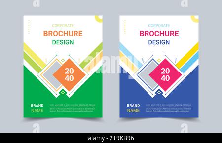 Bucheinbände, Broschüren, Flyer Tamplate Stock Vektor