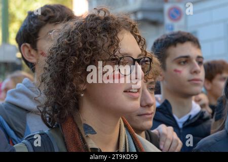 Mailand-Marsch für die Beseitigung der Gewalt gegen Frauen Stockfoto