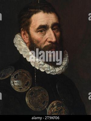 Porträt eines bärtigen Mannes - von Adriaen Thomasz Key Stockfoto