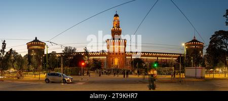 Sforza Schloss oder das Castello Sforzesco in Mailand Stadt im Norden von Italien. Stockfoto