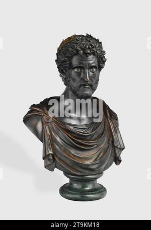 Kaiser Antoninus Pius – Caesar Titus Helios Hadrian Antoninus Augustus Pius, geboren als Titus Aurelius fulvus Boionius Arrius Antoninus (lateinisch: Titus Aurelius fulvus Boionius Arrius Antoninus Pius; Lanuv, 19. September 86 – Lorium, 7. März 161) Büste von Antico (Pier Jacopo Alari Bonacolsi) 1519-24 Stockfoto