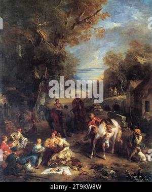 Jagdpicknick 1723 von Francois Lemoyne Stockfoto