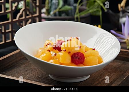 Honig, Sanddorn, Birne, Baybeerfrucht Stockfoto