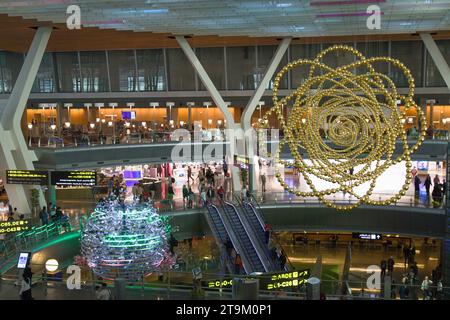Katar, Doha, Hamad International Airport, Abflugbereich Stockfoto