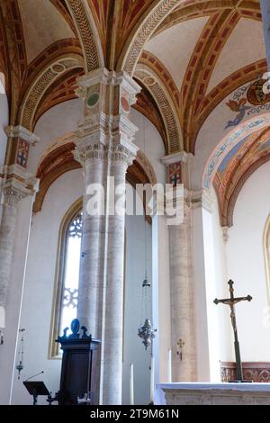 Italien, Toskana, Val d'Orcia als Weltkulturerbe von der UNESCO, Pienza Pienza Dom aufgeführt Stockfoto