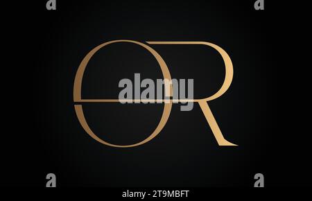 Luxuriöses Initial-RO- oder Monogramm-Logo-Design Stock Vektor