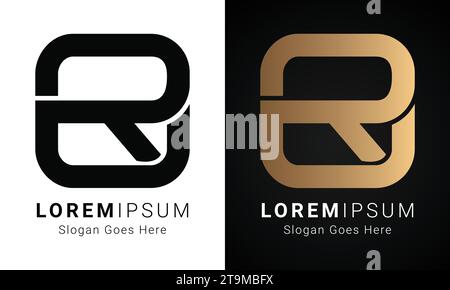 Luxuriöses Initial-RO- oder Monogramm-Logo-Design Stock Vektor