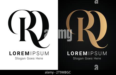 Luxuriöses Initial-RO- oder Monogramm-Logo-Design Stock Vektor