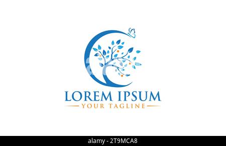 Baumlogos Modernes Logodesign Stock Vektor