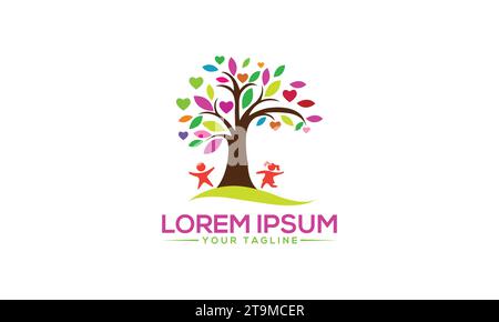 Baumlogos Modernes Logodesign Stock Vektor