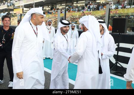 Abu Dhabi, Vereinigte Arabische Emirate. November 2023. Mohammed Ben Sulayem (VAE, FIA-Präsident), F1 Grand Prix von Abu Dhabi am 26. November 2023 auf dem Yas Marina Circuit in Abu Dhabi, Vereinigte Arabische Emirate. (Foto von HOCH ZWEI) Credit: dpa/Alamy Live News Stockfoto
