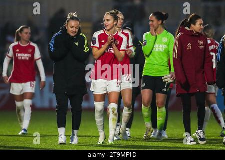 Borehamwood, England, Vereinigtes Königreich am 26. November 2023. Vivianne Miedema von Arsenal nach dem letzten Pfiff beim Spiel der Arsenal Women FC gegen West Ham United Women FC Women's Super League im Meadow Park Stadium, Borehamwood, England, Großbritannien am 26. November 2023 Credit: Every Second Media/Alamy Live News Stockfoto