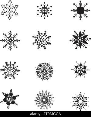 Schneeflocken-Design Stock Vektor