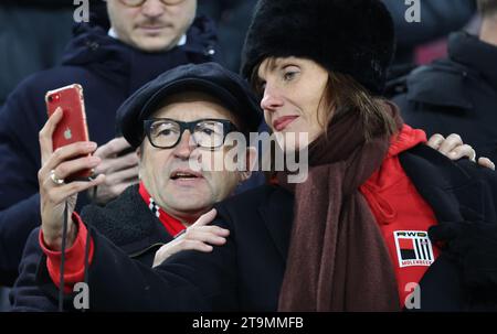 Brüssel, Belgien November 2023. Marca und Laurence Bibot wurden während eines Fußballspiels zwischen RSC Anderlecht und RWD Molenbeek am 15. Tag der ersten Liga der Jupiler Pro League 2023-2024 in Brüssel am 26. November 2023 gezeigt. BELGA PHOTO VIRGINIE LEFOUR Credit: Belga News Agency/Alamy Live News Stockfoto