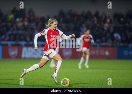London, Großbritannien. November 2023. London, England, 26. November 2023: Cloe Lacasse (24 Arsenal) tritt beim FA Women's Super League Spiel zwischen Arsenal und West Ham im Meadow Park in London, England (Alexander Canillas/SPP) vor. /Alamy Live News Stockfoto