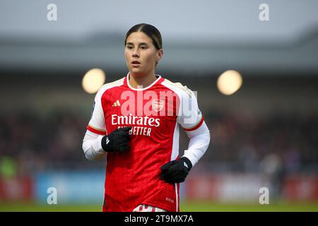 London, Großbritannien. November 2023. London, England, 26. November 2023: Kyra Cooney-Cross (32 Arsenal) in Aktion während des FA Women's Super League Spiels zwischen Arsenal und West Ham im Meadow Park in London (Alexander Canillas/SPP) Credit: SPP Sport Press Photo. /Alamy Live News Stockfoto