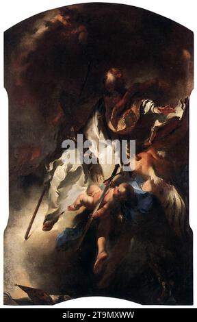 St. Narzisse in Glory um 1754 von Franz Anton Maulbertsch Stockfoto