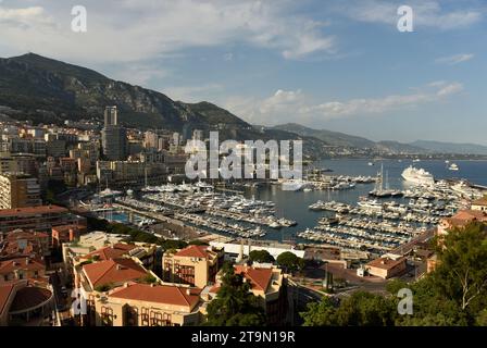 Stadtbild von Monaco. Hafen von Monaco Stockfoto