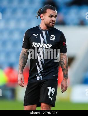 Barrow's Dom Telford während des Spiels der Sky Bet League Two im JobServe Community Stadium in Colchester. Bilddatum: Samstag, 25. November 2023. Stockfoto