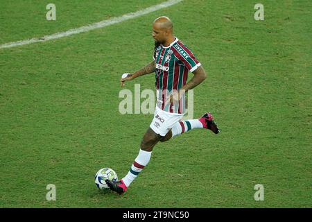 25. November 2023: Maracana Stadion, Rio de Janeiro, Brasilien: Brasilianischer A-League-Fußball, Fluninese gegen Coritiba: Felipe Melo aus Fluminese Stockfoto