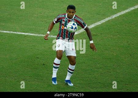 25. November 2023: Maracana Stadium, Rio de Janeiro, Brasilien: Brasilien A-League Fußball, Fluninese gegen Coritiba: John Kennedy aus Fluminese Stockfoto