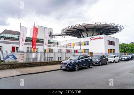 Die Bergmannsheil Klinik in Gelsenkirchen Buer, Knappschaft Kliniken, Heliport, NRW, Deutschland, Stockfoto