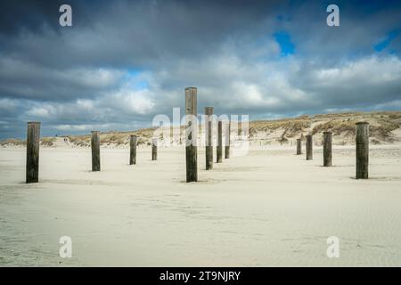 Landschaftskunstpalendorp in Petten, Niederlande Stockfoto