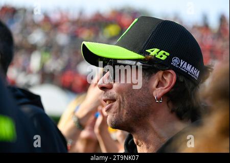 Valencia, Spanien. November 2023. Valentino Rossi während des Grand Prix der MotoGP 2023 in Spanien - Gran Premio Motul de la Comunitat Valenciana - Race e Press Conference, MotoGP World Championship in Valencia, Spanien, 26. November 2023 Credit: Independent Photo Agency/Alamy Live News Stockfoto