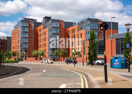 Speziell erbaute Studentenunterkunft in Selly Oak, in der Nähe der University of Birmingham, Großbritannien Stockfoto