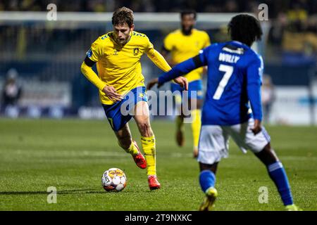 Lyngby, Dänemark. November 2023. Nicolai Vallys (7) aus Broendby, WENN er während des 3F Superliga-Spiels zwischen Lyngby BK und Broendby IF im Lyngby Stadium in Lyngby gesehen wurde. (Foto: Gonzales Photo/Alamy Live News Stockfoto