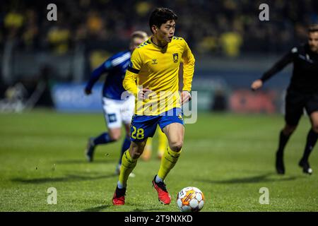 Lyngby, Dänemark. November 2023. Yuito Suzuki (28) aus Broendby, WENN er während des 3F Superliga-Spiels zwischen Lyngby BK und Broendby IF im Lyngby Stadium in Lyngby gesehen wurde. (Foto: Gonzales Photo/Alamy Live News Stockfoto