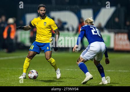 Lyngby, Dänemark. November 2023. Sean Klaiber (31) aus Broendby, WENN er während des 3F Superliga-Spiels zwischen Lyngby BK und Broendby IF im Lyngby Stadium in Lyngby gesehen wurde. (Foto: Gonzales Photo/Alamy Live News Stockfoto