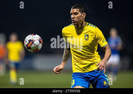 Lyngby, Dänemark. November 2023. OHI Omoijuanfo (9) von Broendby, WENN er während des 3F Superliga-Spiels zwischen Lyngby BK und Broendby IF im Lyngby Stadium in Lyngby gesehen wurde. (Foto: Gonzales Photo/Alamy Live News Stockfoto