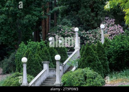 Butler-Perozzi Fountain Treirway, Lithia Park, Ashland, Oregon Stockfoto