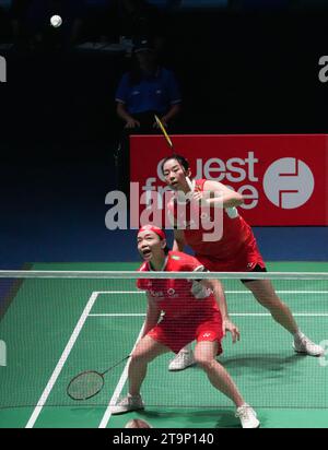 Chen Qing Chen und Jia Yi Fan of China während der Yonex Internationaux de France 2023, Super 750 Badminton HSBC BWF World Tour am 25. Oktober 2023 in der Glaz Arena in Cesson-Sévigné, Frankreich - Foto Laurent Lairys / DPPI Stockfoto