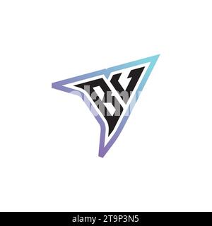 BV-Letter-Kombination cooles Logo Esport oder Gaming-Initial-Logo als inspirierendes Konzeptdesign Stock Vektor