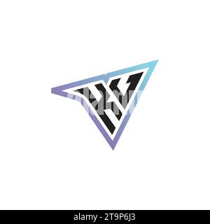KV Letter Kombination aus coolem Logo Esport oder Gaming Initial Logo als inspirierendes Konzeptdesign Stock Vektor