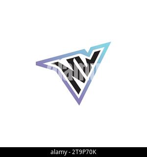 NW Letter Kombination aus coolem Esport-Logo oder anfänglichem Gaming-Logo als inspirierendes Konzeptdesign Stock Vektor