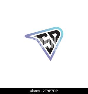 SD-Letter-Kombination cooles Logo Esport oder Gaming-Initial-Logo als inspirierendes Konzeptdesign Stock Vektor