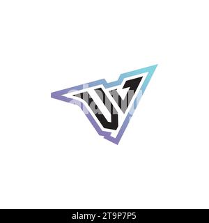 VJ Letter Kombination aus coolem Logo Esport oder Gaming Initial Logo als inspirierendes Konzeptdesign Stock Vektor