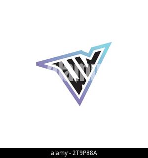 WW Letter Kombination aus coolem Esport-Logo oder anfänglichem Gaming-Logo als inspirierendes Konzeptdesign Stock Vektor