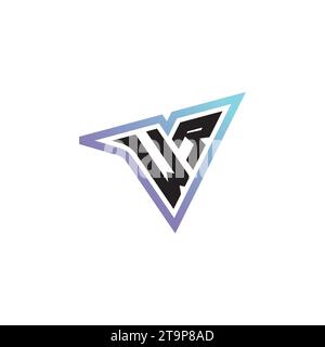 WR Letter Kombination aus coolem Esport-Logo oder anfänglichem Gaming-Logo als inspirierendes Konzeptdesign Stock Vektor