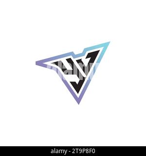 YJ Letter Kombination aus coolem Esport-Logo oder anfänglichem Gaming-Logo als inspirierendes Konzeptdesign Stock Vektor