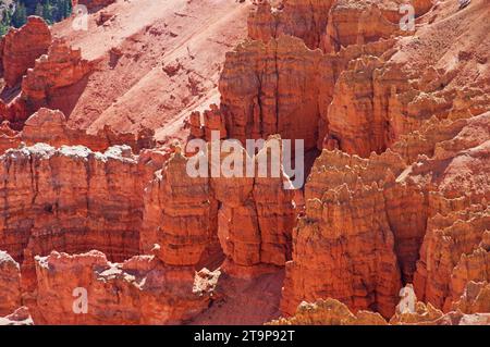 Details zu Hoodoos am Cedar Breaks National Monument in Utah Stockfoto